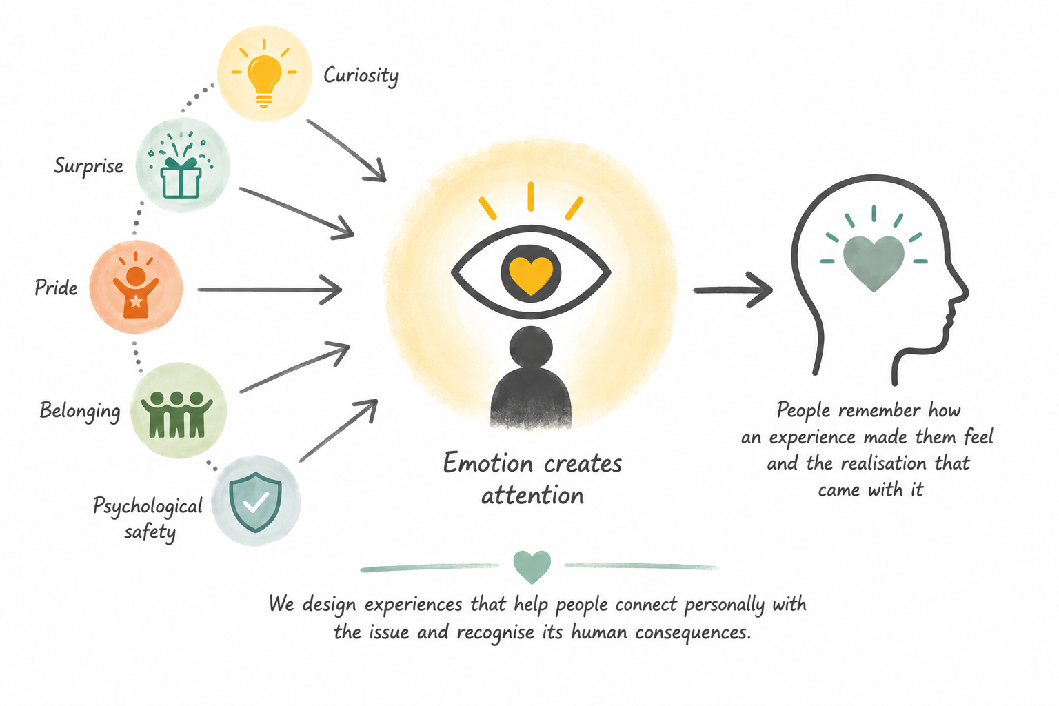Emotion creates attention